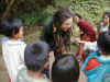 Lahu kids marvel at Daphna's hair
